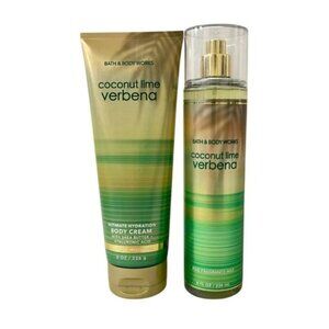 Bath & Body Works Coconut Lime Verbena 2‎ Piece Set NEW